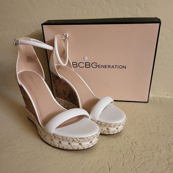 BCBGeneration Shoes - BCBGeneration women's Narida Espadrille Ankle Strap Wedge Sandals Size: 10 NIB